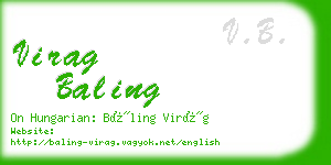 virag baling business card